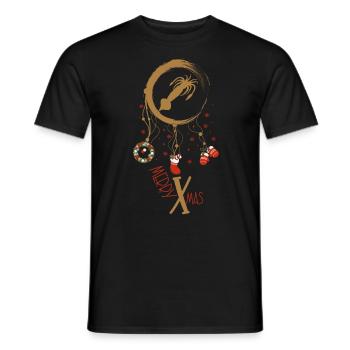 Kalmar Weihnachten Weihnachtstraumfänger - Männer T-Shirt - Schwarz - Vorne - AI Model Male 178 light (178cm)