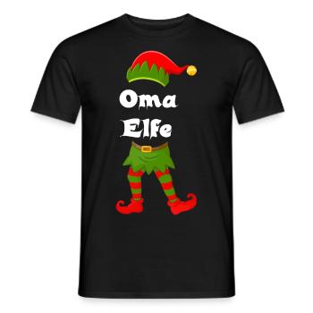 Oma Elfe - Männer T-Shirt - Schwarz - Vorne - AI Model Male 178 light (178cm)