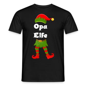 Opa Elfe - Männer T-Shirt - Schwarz - Vorne - AI Model Male 178 light (178cm)