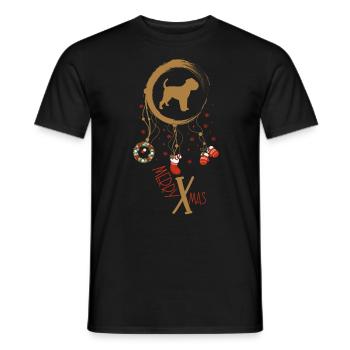 Brussel Griffon Weihnachten Weihnachtstraumfänger - Männer T-Shirt - Schwarz - Vorne - AI Model Male 178 light (178cm)