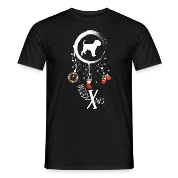 Brussel Griffon Weihnachten Weihnachtstraumfänger - Männer T-Shirt - Schwarz - Vorne - AI Model Male 178 light (178cm)