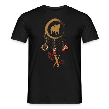 Papillon Weihnachten Weihnachtstraumfänger - Männer T-Shirt - Schwarz - Vorne - AI Model Male 178 light (178cm)