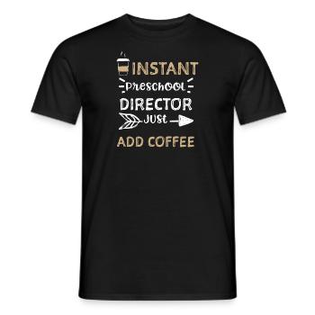 Directeur d’école maternelle instantané juste... - T-shirt homme - noir - Devant - AI Model Male 178 light (178cm)