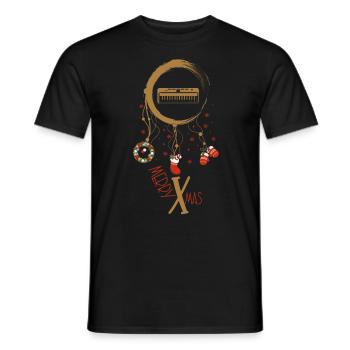 Tastatur Weihnachten Weihnachtstraumfänger - Männer T-Shirt - Schwarz - Vorne - AI Model Male 178 light (178cm)