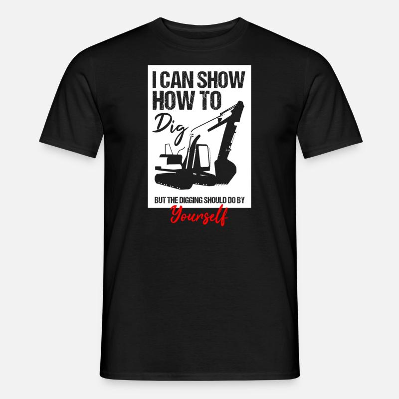 Baggerrückenbagger für Baggerfahrer - Männer T-Shirt - Schwarz