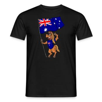 Australier Fan Pferd - Männer T-Shirt - Schwarz - Vorne - AI Model Male 178 light (178cm)