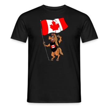Kanada Fan Pferd - Männer T-Shirt - Schwarz - Vorne - AI Model Male 178 light (178cm)