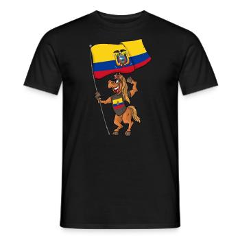 Ecuador Fan Pferd - Männer T-Shirt - Schwarz - Vorne - AI Model Male 178 light (178cm)