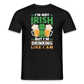 Boire comme un trèfle irlandais de la Saint-Patrick - T-shirt homme - noir - Devant - AI Model Male 178 light (178cm)
