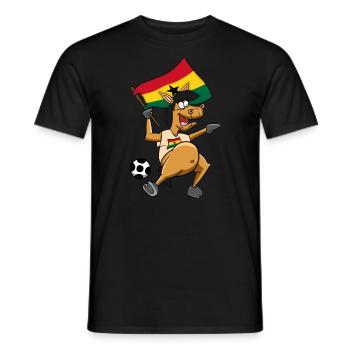 Fan Pferd Ghana - Männer T-Shirt - Schwarz - Vorne - AI Model Male 178 light (178cm)