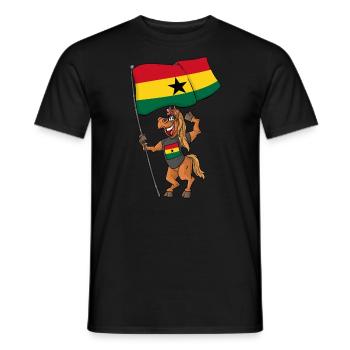 Ghana Fan Pferd - Männer T-Shirt - Schwarz - Vorne - AI Model Male 178 light (178cm)