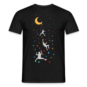 Indoor Wall Climbing (Klettern_Zum_Mond_Edition) - Männer T-Shirt - Schwarz - Vorne - AI Model Male 178 light (178cm)