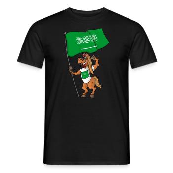Saudi Arabia Fan Horse - Men's T-Shirt - black - Front - AI Model Male 178 light (178cm)