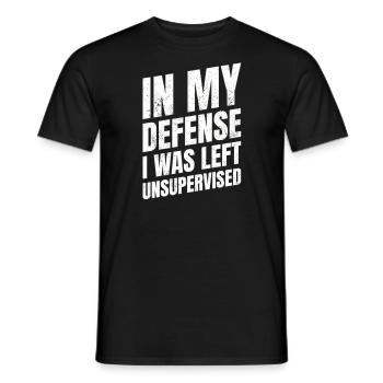 IN MY DEFENSE T Shirt - Männer T-Shirt - Schwarz - Vorne - AI Model Male 178 light (178cm)