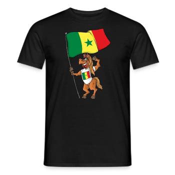 Senegal Fan Pferd - Männer T-Shirt - Schwarz - Vorne - AI Model Male 178 light (178cm)