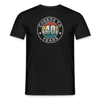 Prost auf 40 Jahre Vintage 40th Birthday - Männer T-Shirt - Schwarz - Vorne - AI Model Male 178 light (178cm)