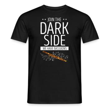 Fagottrohr für Fagottist und Fagottorchester - Männer T-Shirt - Schwarz - Vorne - AI Model Male 178 light (178cm)