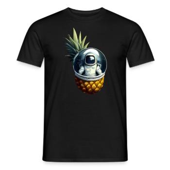 Astronaute à l’ananas - T-shirt homme - noir - Devant - AI Model Male 178 light (178cm)