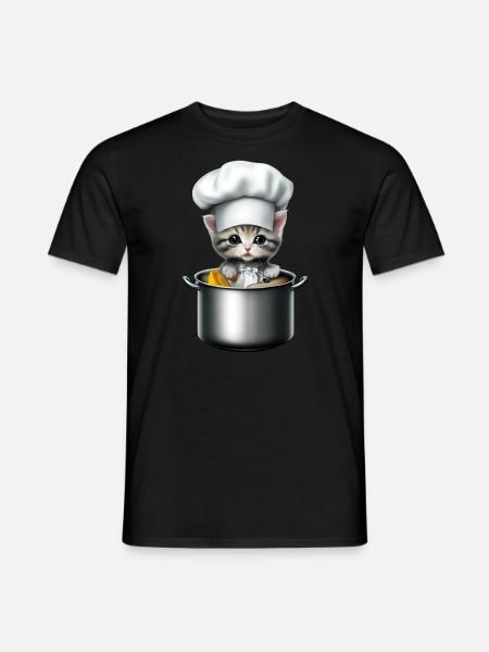 Chef Chat - T-shirt homme - noir