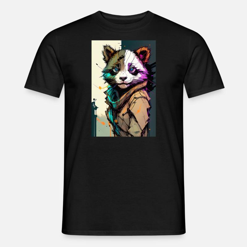 Inkpunk Panda 2 - Männer T-Shirt - Schwarz