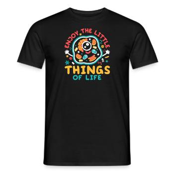 Enjoy the little things of life - Men's T-Shirt - black - Front - AI Model Male 178 light (178cm)