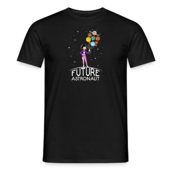 Futur astronaute avec le design des planètes Cadeau pour - T-shirt homme - noir - Devant - AI Model Male 178 light (178cm)