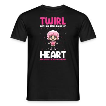Gymnastik Design für Taktstock drehen - Männer T-Shirt - Schwarz - Vorne - AI Model Male 178 light (178cm)