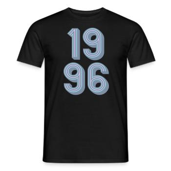 1996 Year of birth | Colors changeable - Men's T-Shirt - black - Front - AI Model Male 178 light (178cm)