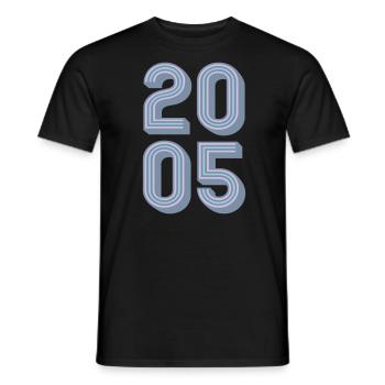 2005 Year of birth | Colors changeable - Men's T-Shirt - black - Front - AI Model Male 178 light (178cm)