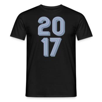 2017 Geburtsjahr | Farben änderbar - Männer T-Shirt - Schwarz - Vorne - AI Model Male 178 light (178cm)