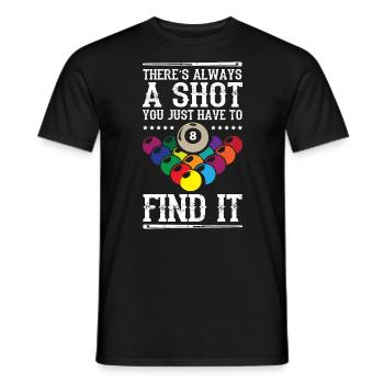 A Shot Billiard - Männer T-Shirt - Schwarz - Vorne - AI Model Male 178 light (178cm)