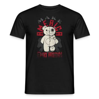 Emoticon Make America Emo Again Emocore Aesthetic - Men's T-Shirt - black - Front - AI Model Male 178 light (178cm)