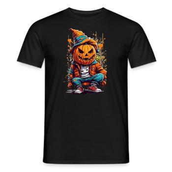 Vandalisme vibrant à la citrouille: graffitis colorés - T-shirt homme - noir - Devant - AI Model Male 178 light (178cm)