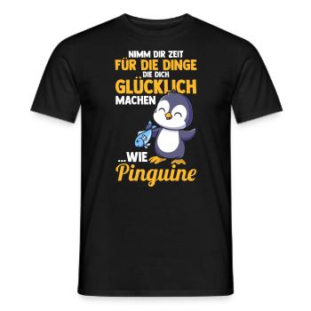 Pinguin - Männer T-Shirt - Schwarz - Vorne - AI Model Male 178 light (178cm)
