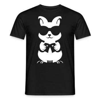 Lustiges Eichhörnchen mit Sonnenbrille Eichhörnchen - Männer T-Shirt - Schwarz - Vorne - AI Model Male 178 light (178cm)