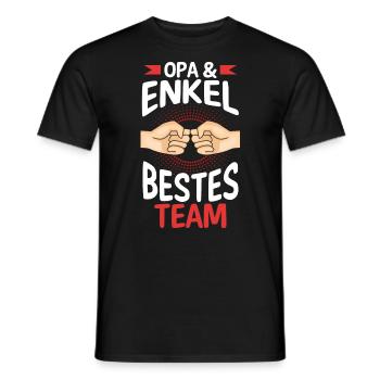 Großvater Opa und Enkel - Männer T-Shirt - Schwarz - Vorne - AI Model Male 178 light (178cm)
