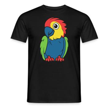 Humor little parrot - Men's T-Shirt - black - Front - AI Model Male 178 light (178cm)
