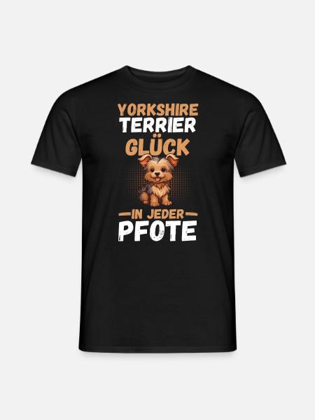 Dog Yorkshire Terrier - Men's T-Shirt - black