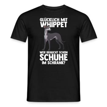Hund Whippet - Männer T-Shirt - Schwarz - Vorne - AI Model Male 178 light (178cm)