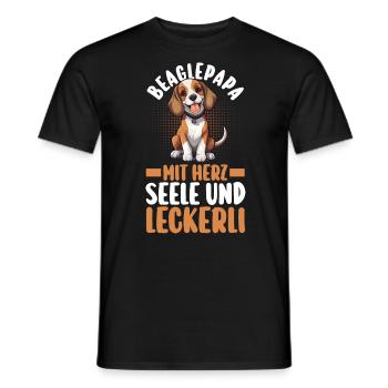 Chien Chien Papa Père BeaglePapa Beagle - T-shirt homme - noir - Devant - AI Model Male 178 light (178cm)