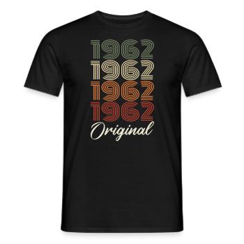 1962 Cadeau D'anniversaire Vintage Original 1962 - T-shirt homme - noir - Devant - AI Model Male 178 light (178cm)