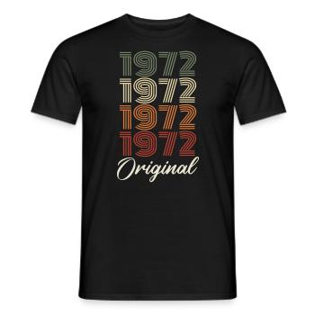 1972 Cadeau D'anniversaire Vintage Original 1972 - T-shirt homme - noir - Devant - AI Model Male 178 light (178cm)
