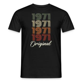 1971 Cadeau D'anniversaire Vintage Original 1971 - T-shirt homme - noir - Devant - AI Model Male 178 light (178cm)