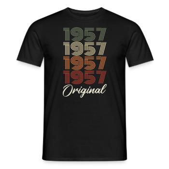 1957 Cadeau D'anniversaire Vintage Original 1957 - T-shirt homme - noir - Devant - AI Model Male 178 light (178cm)