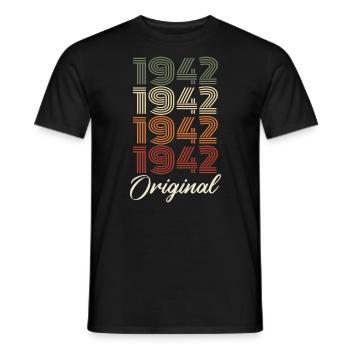 1942 Original Vintage Geburtstagsgeschenk 1942 - Männer T-Shirt - Schwarz - Vorne - AI Model Male 178 light (178cm)