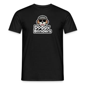 Stilvoller Hund mit Sonnenbrille und Hut mit Hündchen - Männer T-Shirt - Schwarz - Vorne - AI Model Male 178 light (178cm)