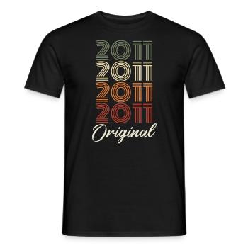 2011 Cadeau D'anniversaire Vintage Original 2011 - T-shirt homme - noir - Devant - AI Model Male 178 light (178cm)