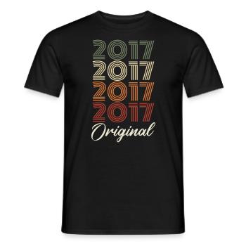 2017 Cadeau D'anniversaire Vintage Original 2017 - T-shirt homme - noir - Devant - AI Model Male 178 light (178cm)