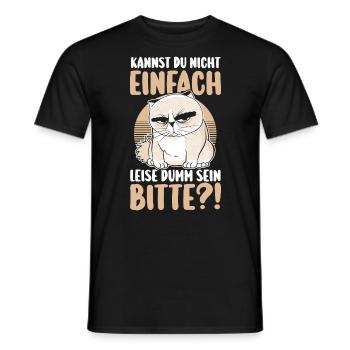 Can't you just be quietly stupid - Men's T-Shirt - black - Front - AI Model Male 178 light (178cm)