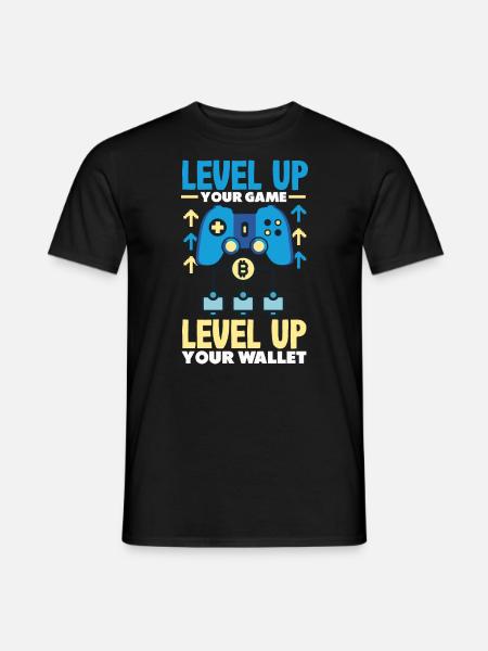 Cryptocurrency Rewards Gaming Blockchain Gamer - Men's T-Shirt - black